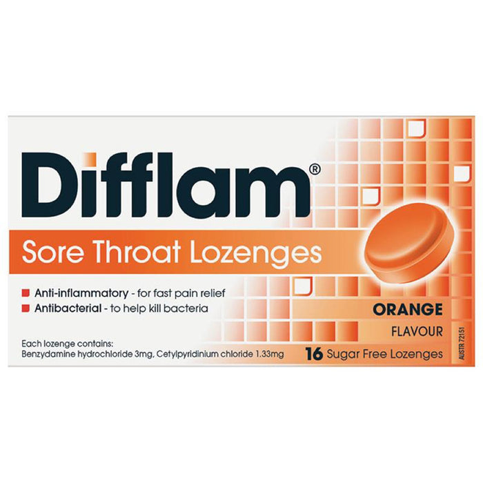 Difflam Sore Throat Lozenge Orange