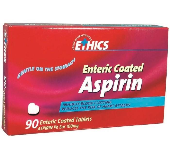 Ethics Aspirin 100mg Enteric Coated Tablets (90 tabs)