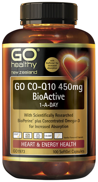 Go Healthy Go Co Q10 450mg BioActive 1-A-Day SoftGel Capsules
