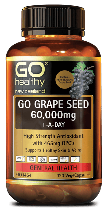 Go Healthy Go Grape Seed 60,000mg 1-A-Day (120 VegeCaps)