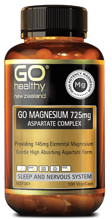 Go Healthy Go Magnesium 725mg Aspartate Complex (100 Vege Caps)