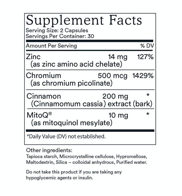 mitoQ Blood Sugar