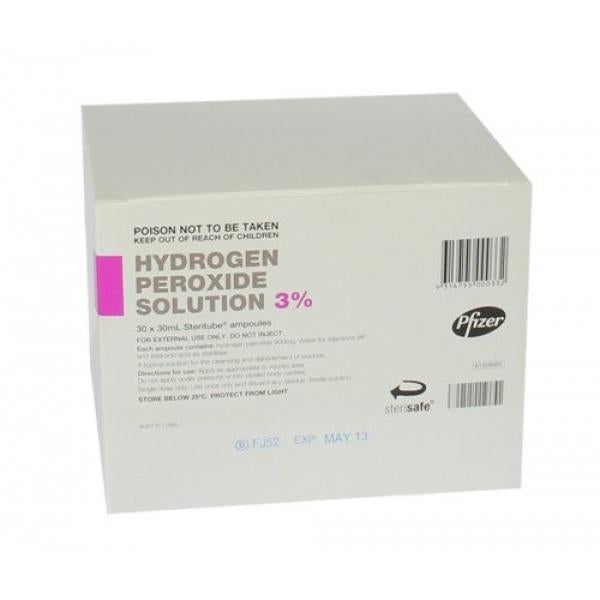 Pfizer Hydrogen Peroxide 3% Topical Solution 30ml (30s)