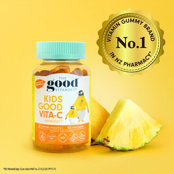 The Good Vitamins Kids Vita-C Supplements + Zinc (soft-chews)
