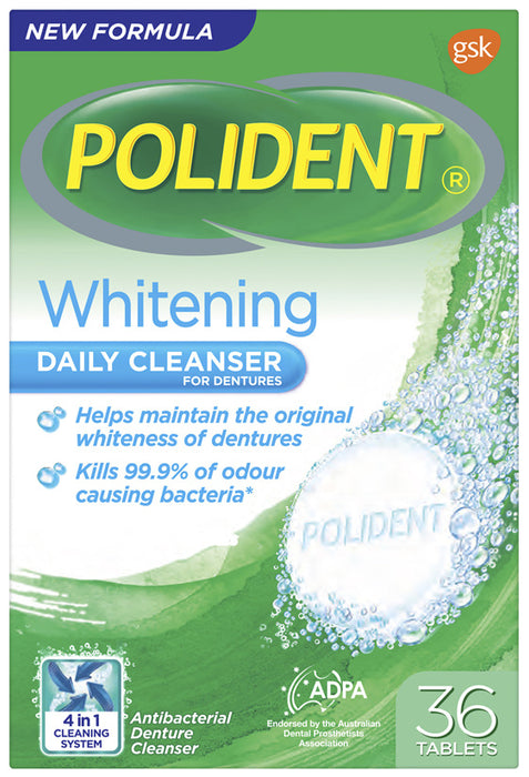Polident Whitening Daily Cleanser 36's