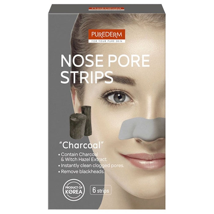 Purederm Nose Pore Strips - Charcoal (6 strips)