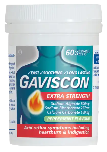 Gaviscon Extra Strength Peppermint Tablets