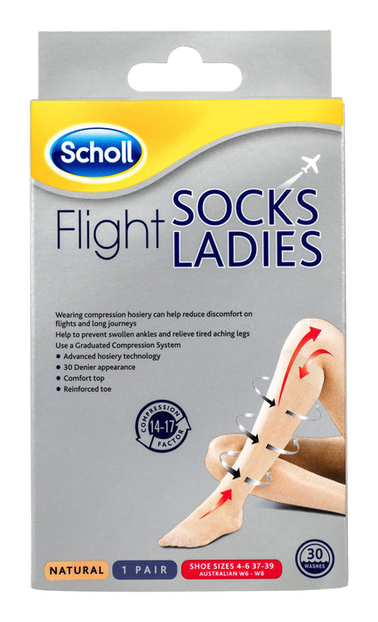 Scholl Flight Socks Ladies (Natural)