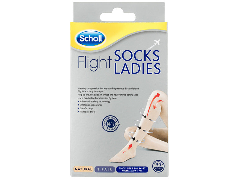 Scholl Flight Socks Ladies (Natural)
