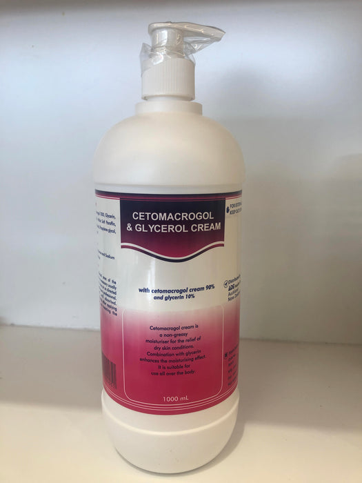 (Sorbolene) Cetomacrogol 90% + Glycerol 10% Cream (Pump Pack)